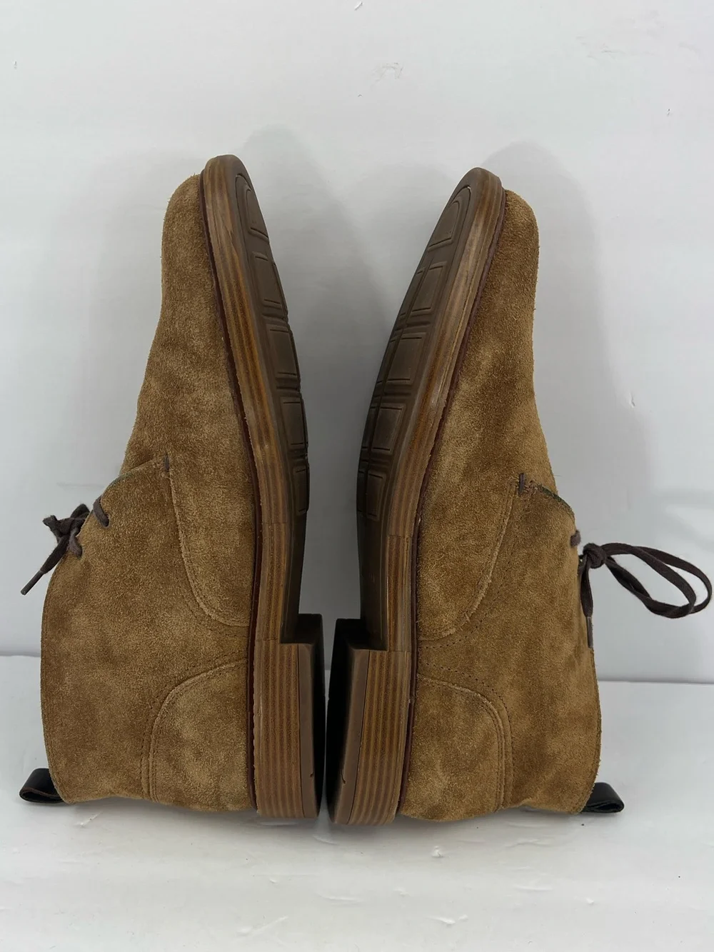 COLE HAAN ADAMS GRAND SUEDE CHUKKA BOOTS, CAMEL COLOR, SIZE 11M